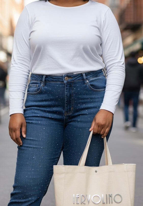 Jeans con strass – foto 3