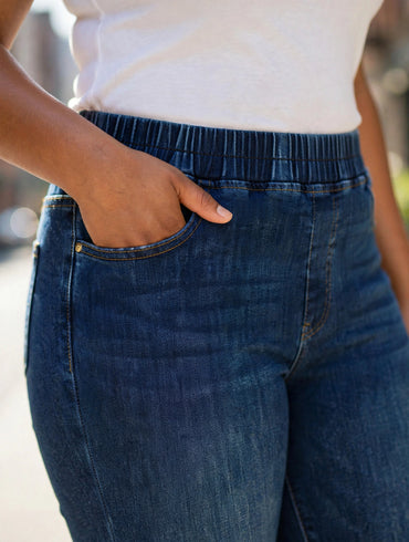 Jeans zampa con elastico – foto 2