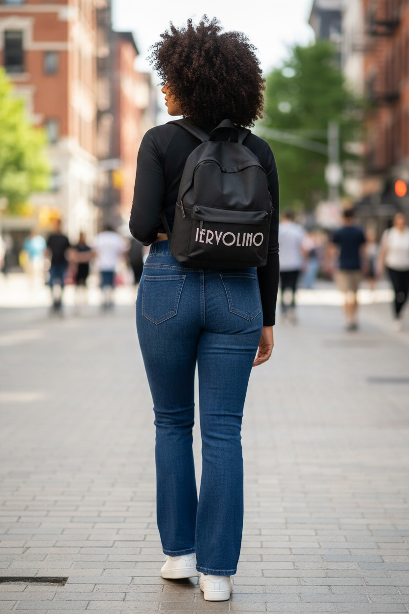 Jeans zampa con elastico – foto 3