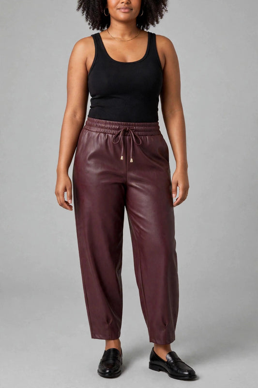 Pantalone Balloon in Ecopelle – abbigliamento donna taglie comode, Iervolino Napoli
