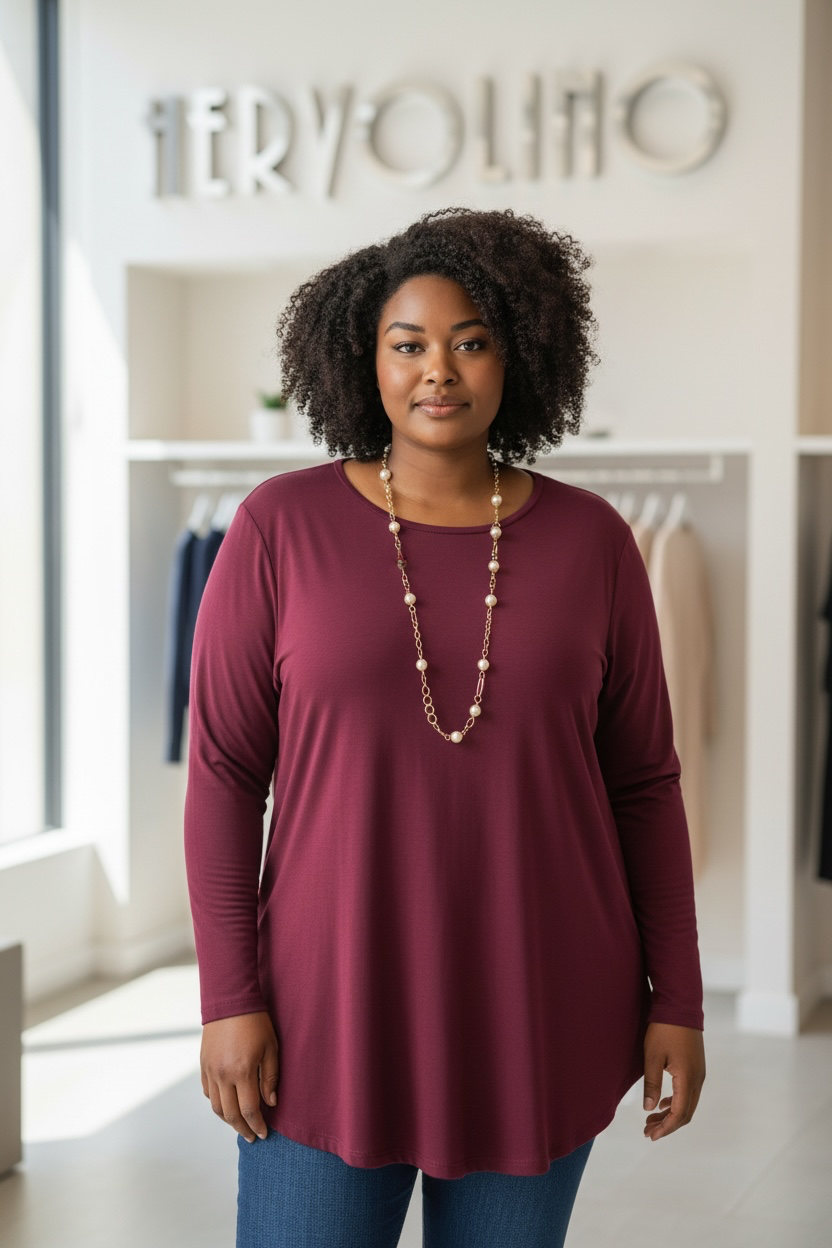 Maglia basic over – abbigliamento donna taglie comode, Iervolino Napoli