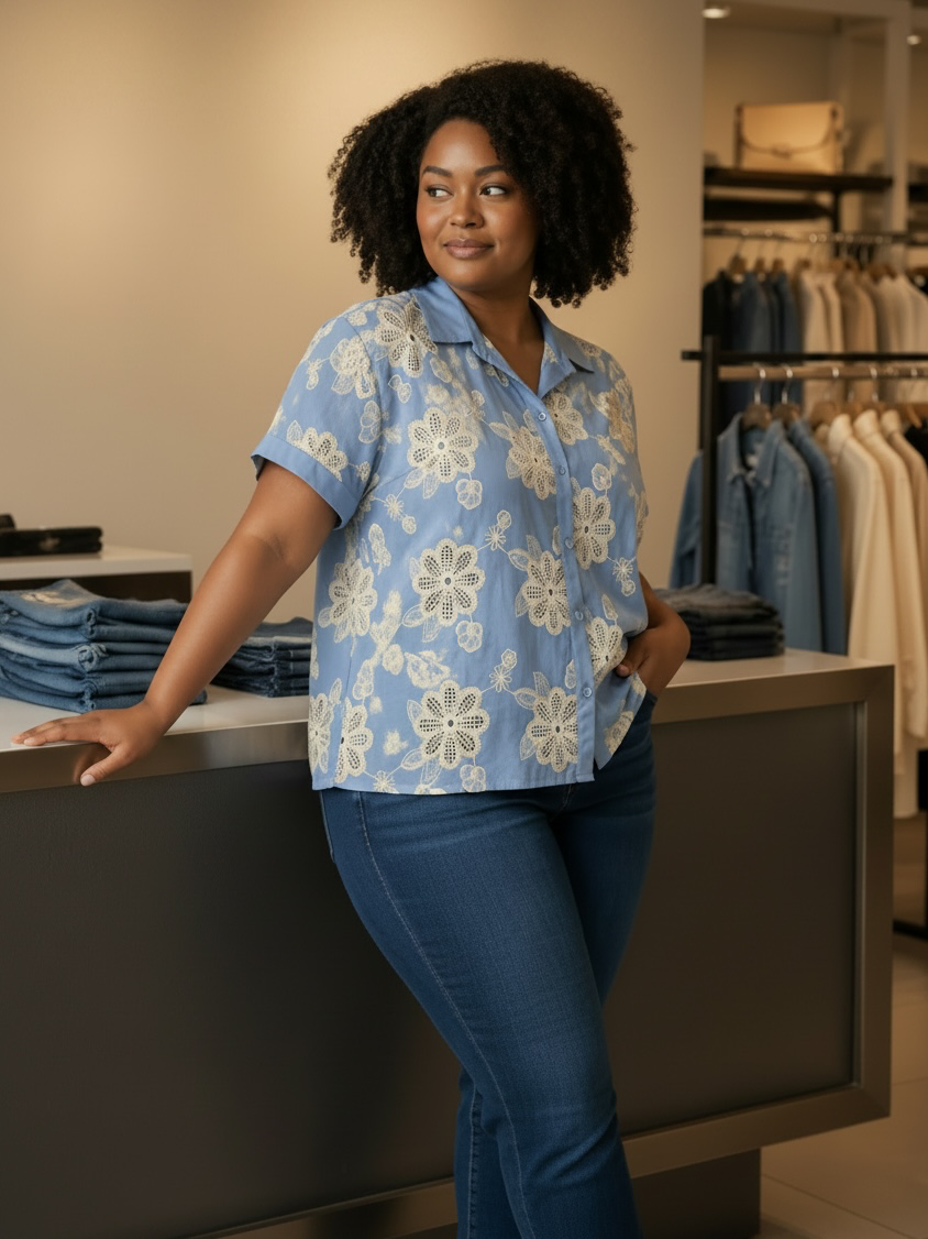 Camicia con ricami